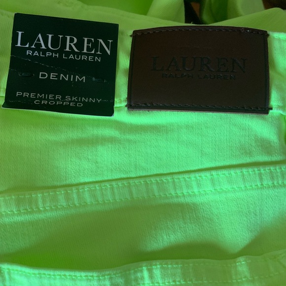 🔥RALPH LAUREN: Boyfriend Luxe Crop Neon Dye Jeans - Picture 3 of 6